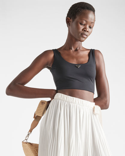 Stretch jersey top