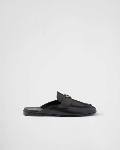 Leather slippers