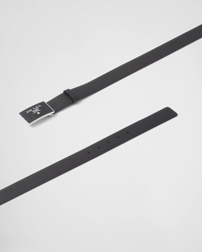 Saffiano leather belt