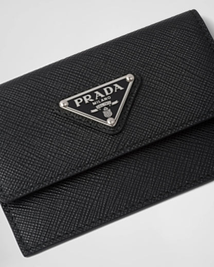 Saffiano leather card holder