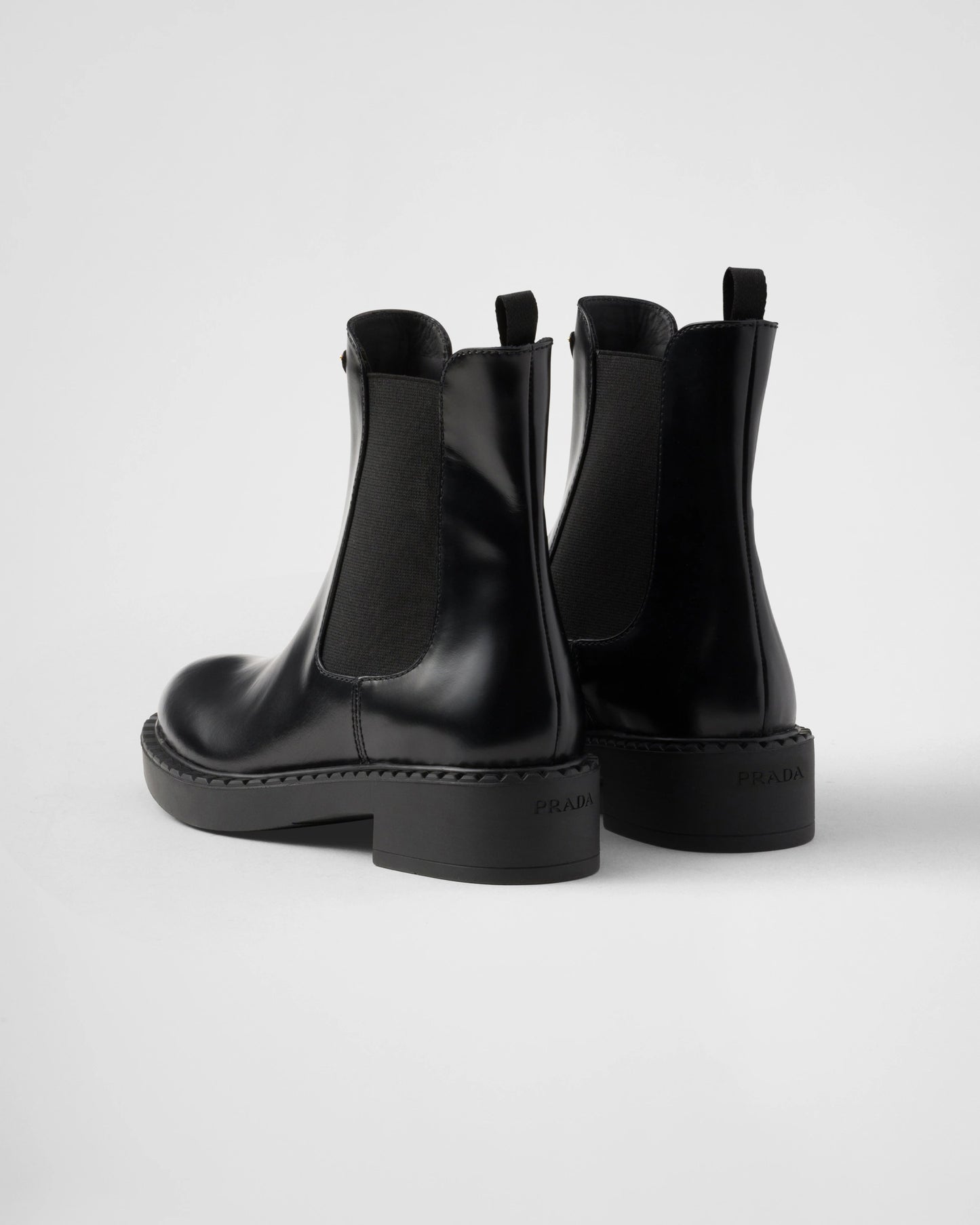 Chocolate brushed leather Chelsea booties