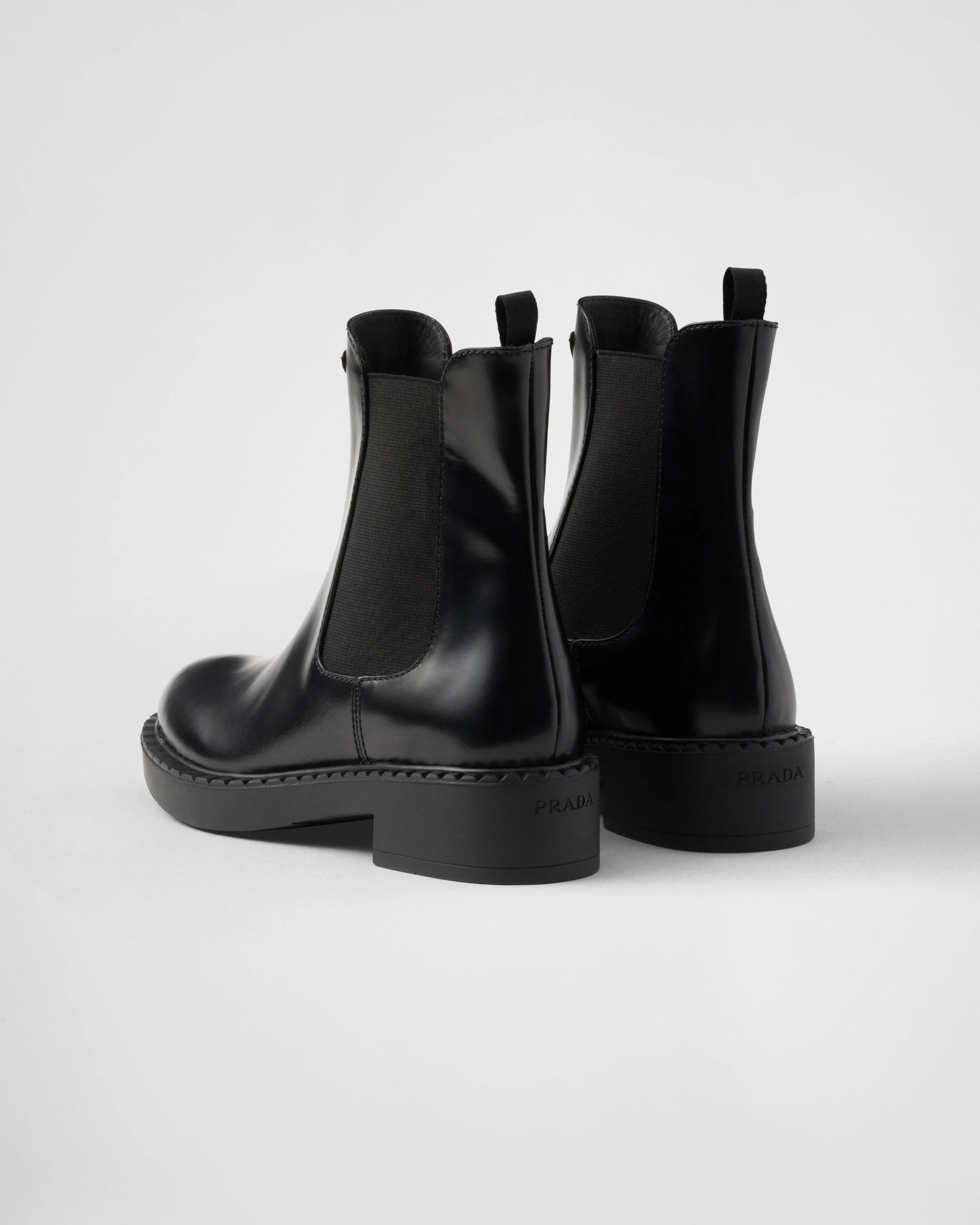 Chocolate brushed leather Chelsea booties