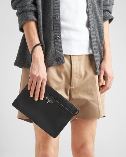 Saffiano Leather Pouch