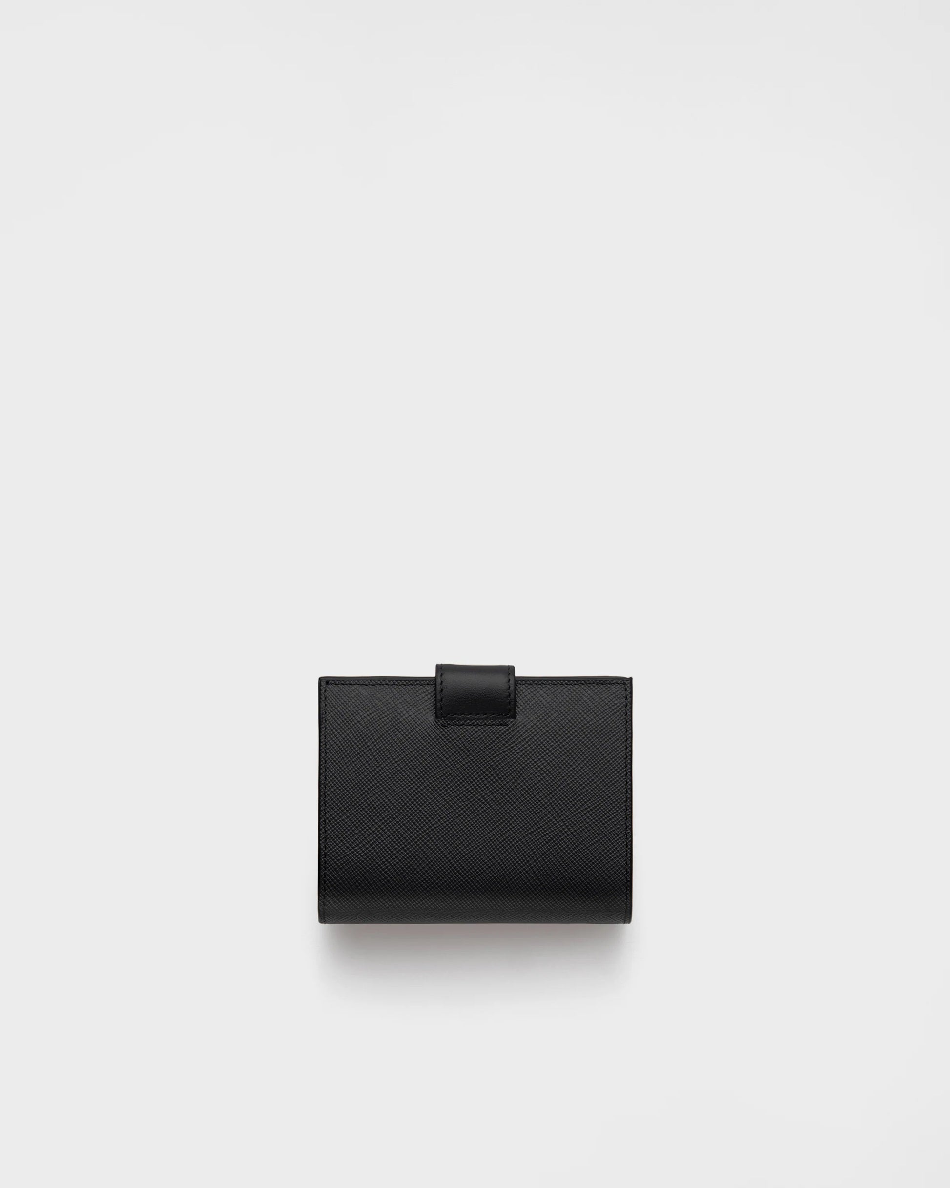 Small Saffiano and smooth leather wallet