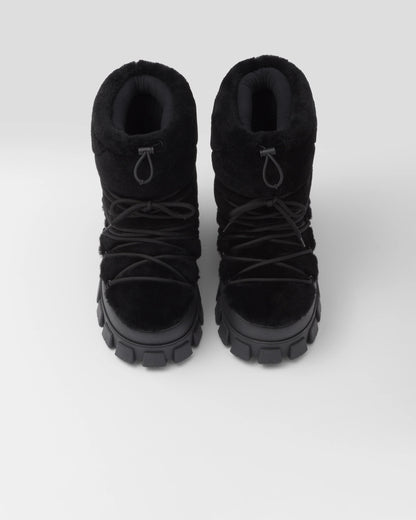 Shearling après ski booties