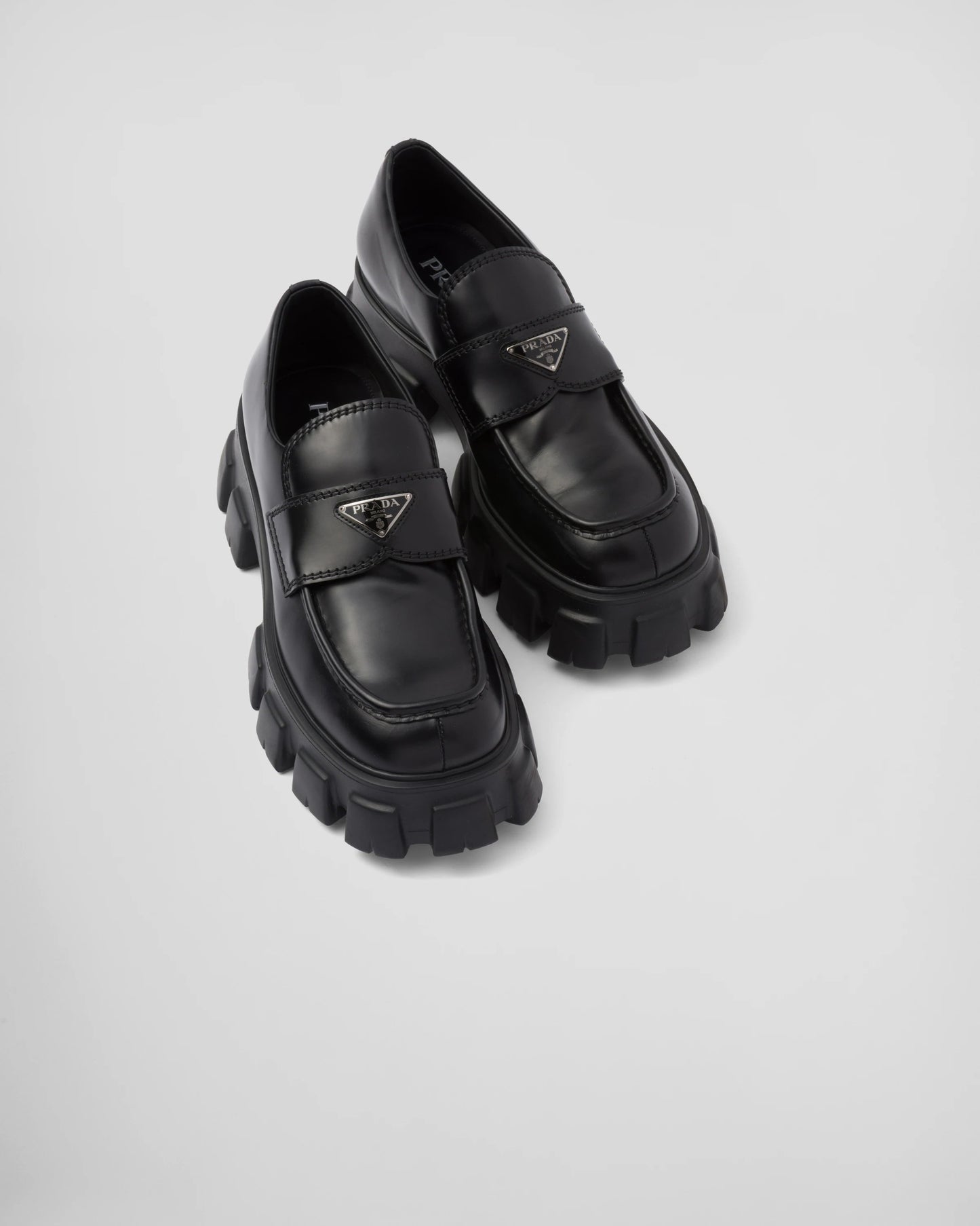 Monolith brushed leather loafers
