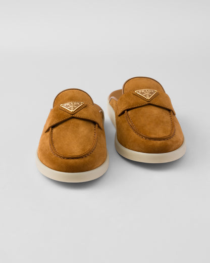 Suede mules
