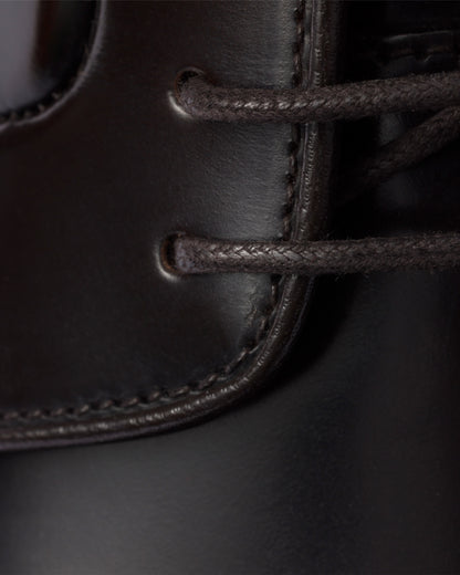 Brushed leather lace-up shoes