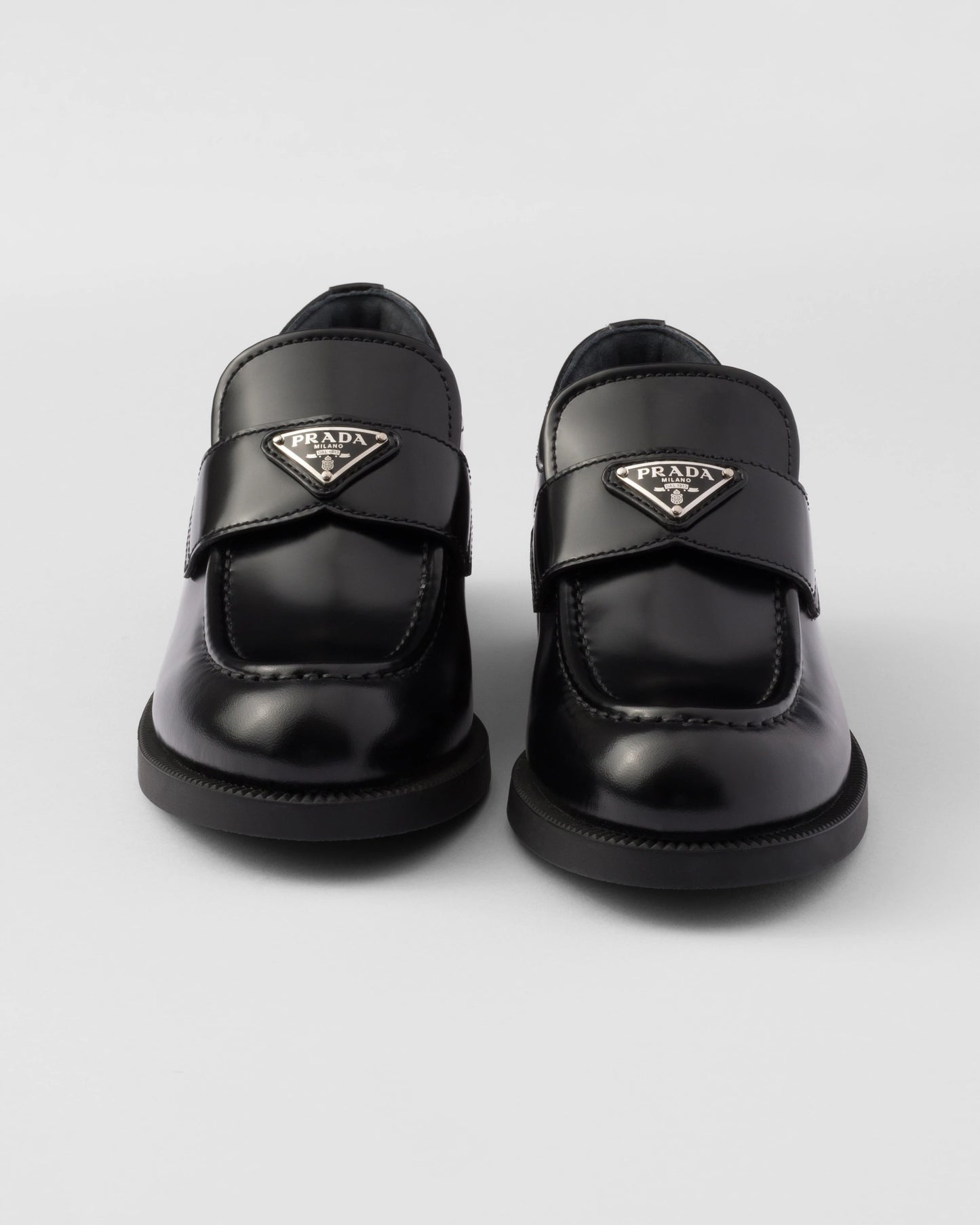 Brushed leather loafers