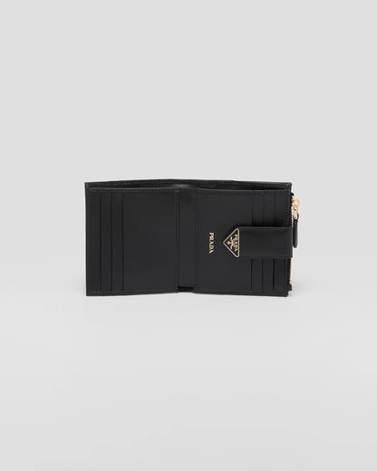 Small Saffiano and smooth leather wallet