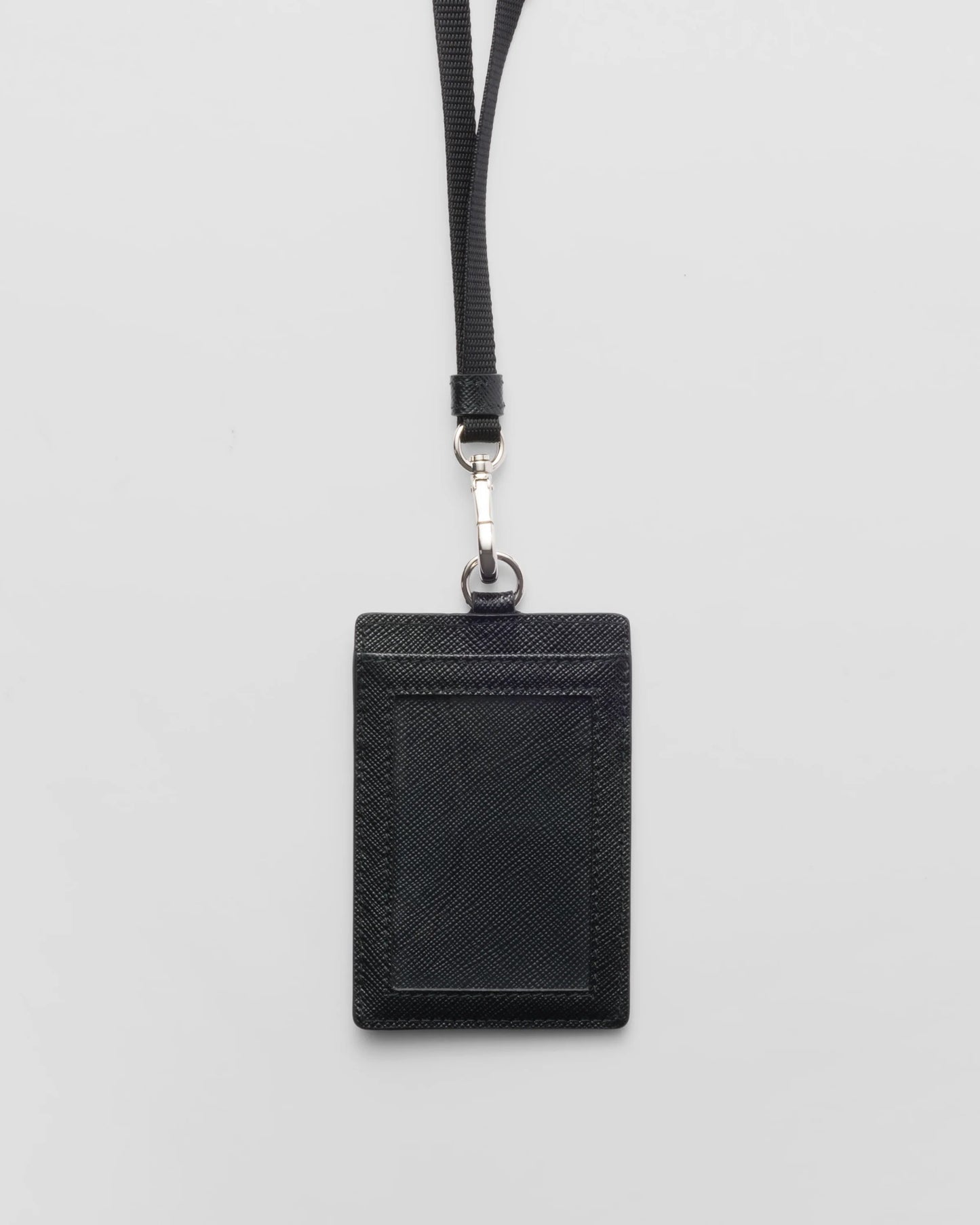 Saffiano leather badge holder