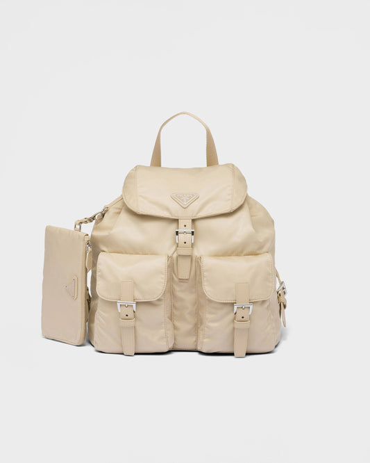 Medium Re-Nylon backpack with pouch
