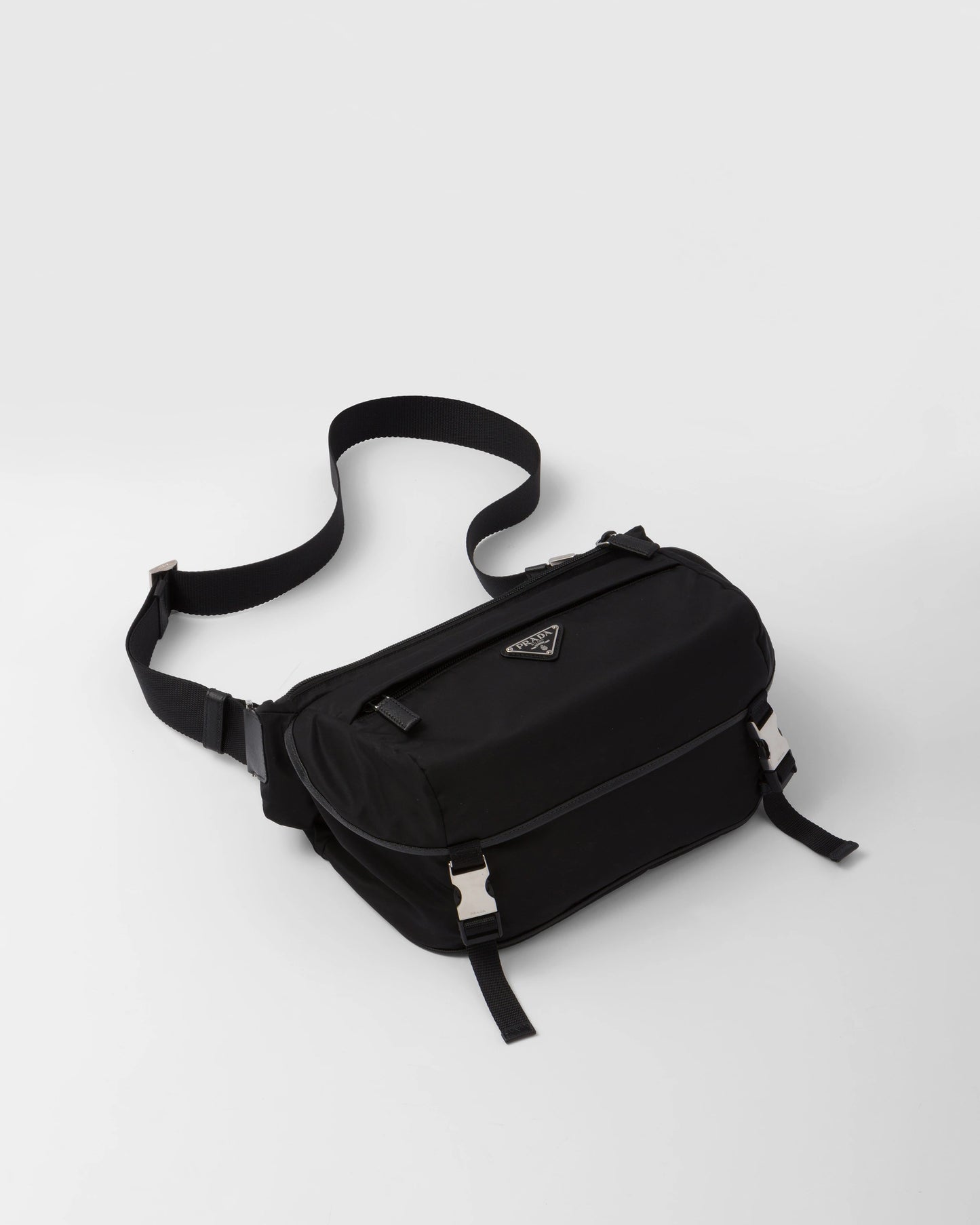 Re-Nylon and Saffiano leather shoulder bag