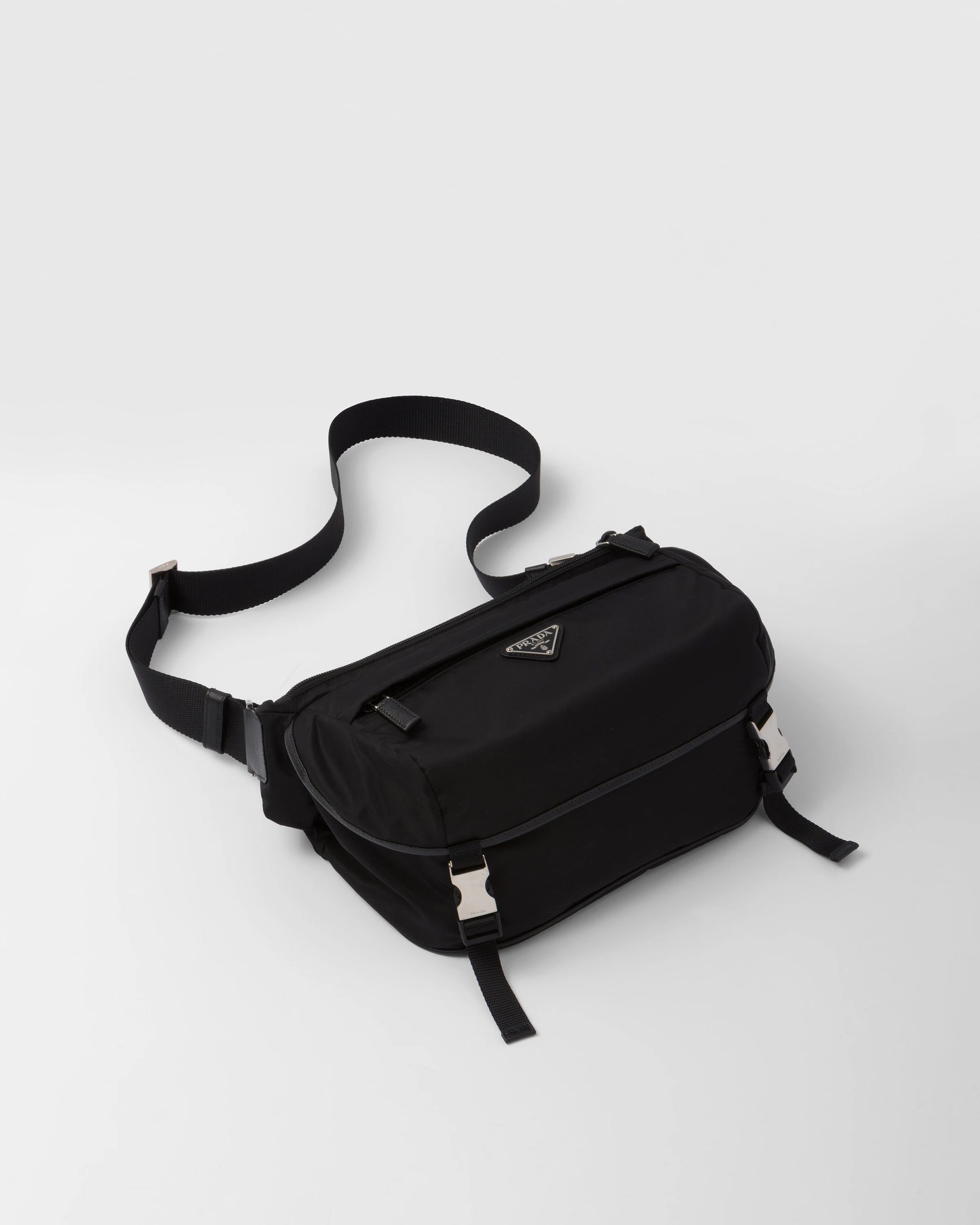 Re-Nylon and Saffiano leather shoulder bag