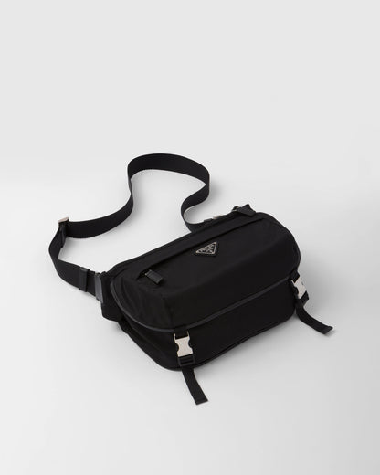 Re-Nylon and Saffiano leather shoulder bag