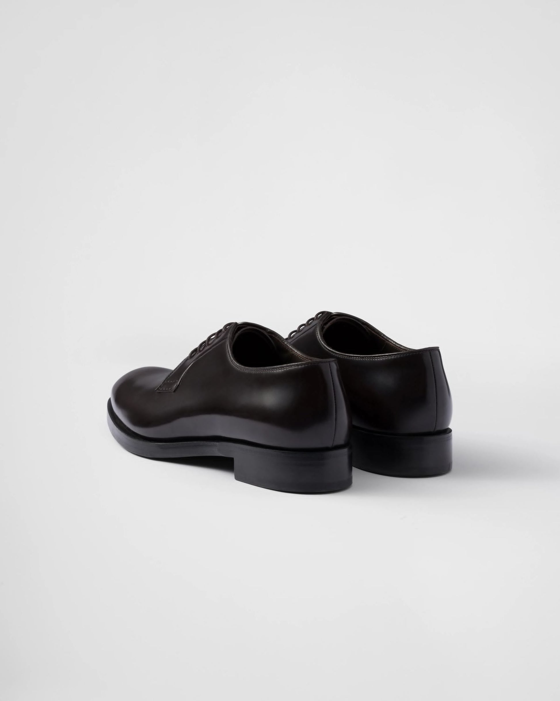 Brushed leather lace-up shoes