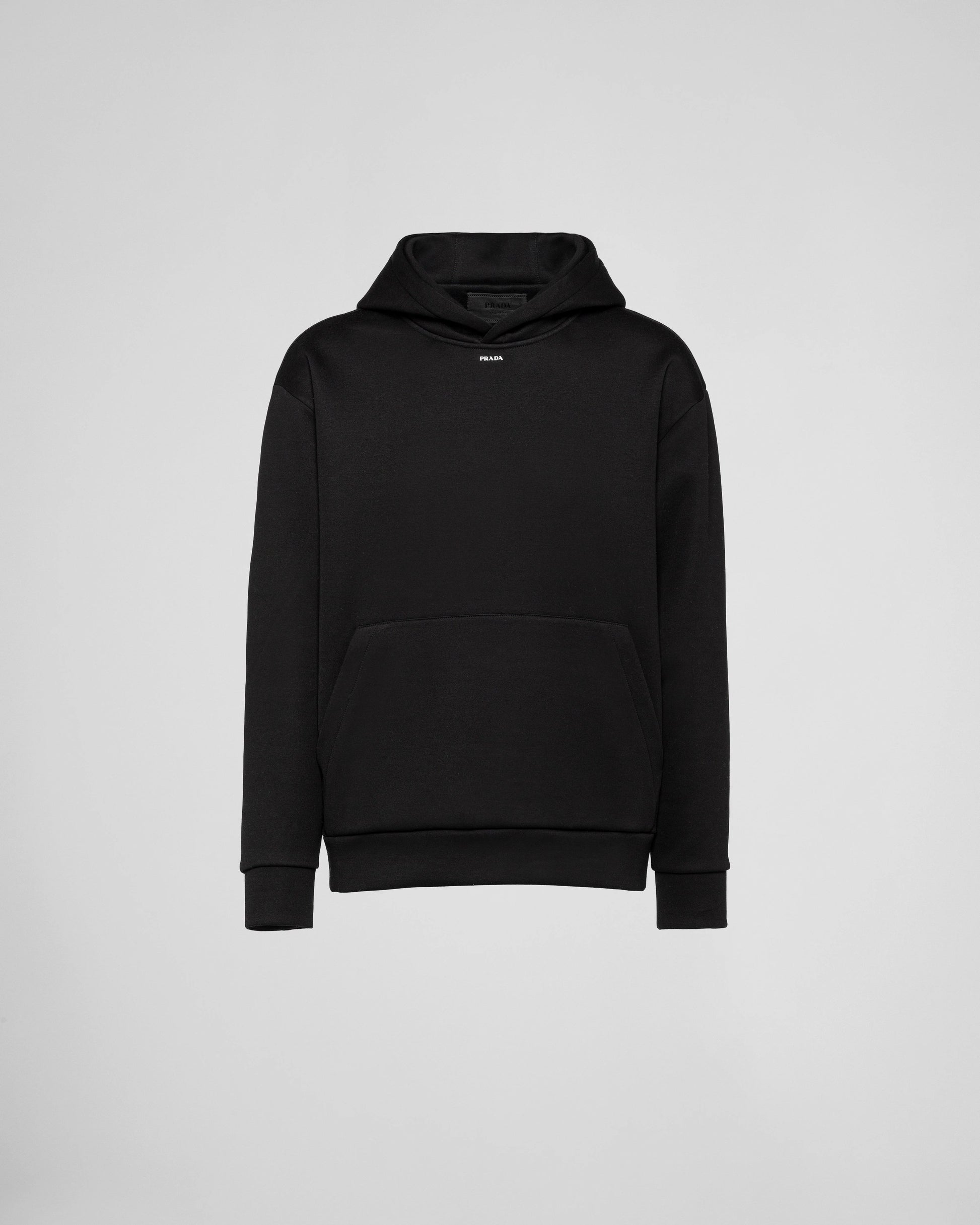 Technical cotton hoodie