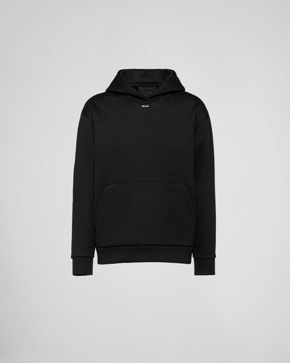 Technical cotton hoodie