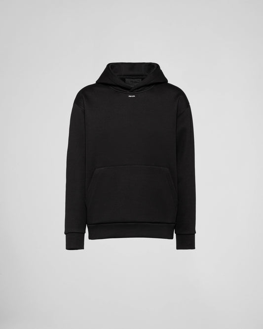 Technical cotton hoodie