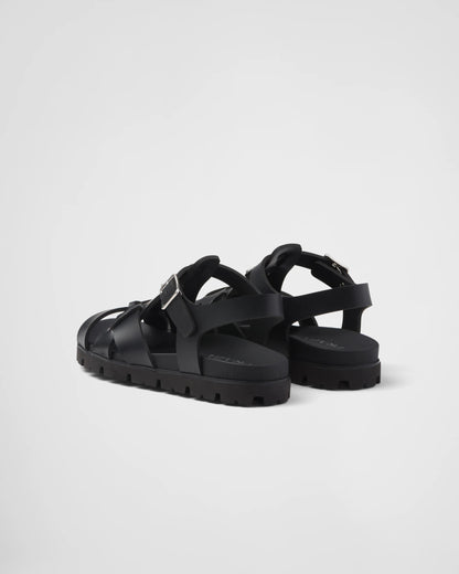 Crisscross rubber sandals