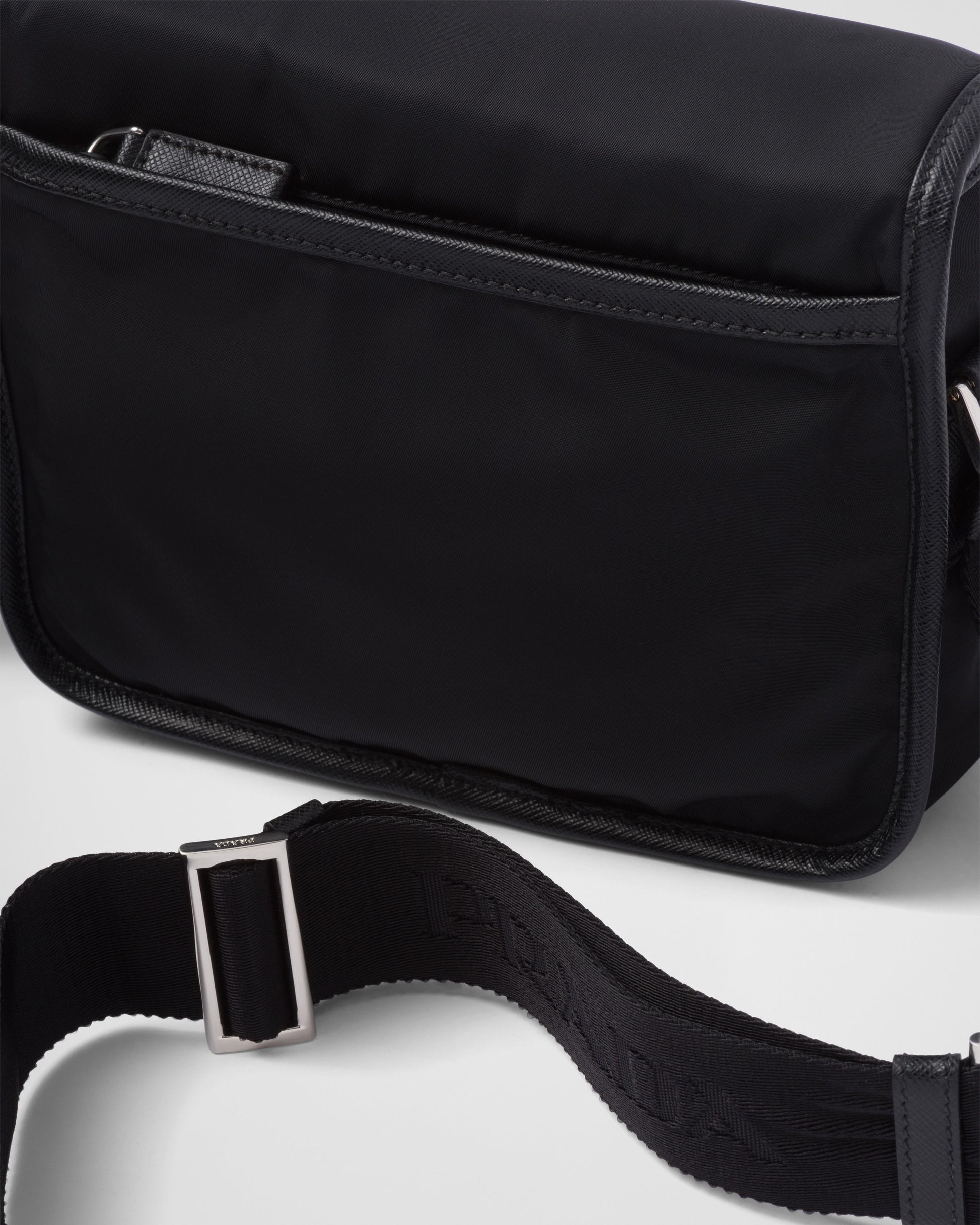 Re-Nylon and Saffiano leather shoulder bag