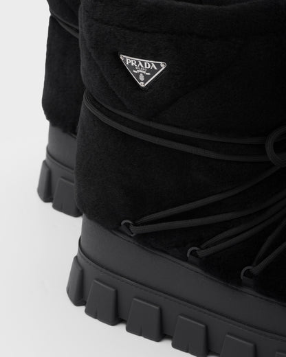 Shearling après ski booties