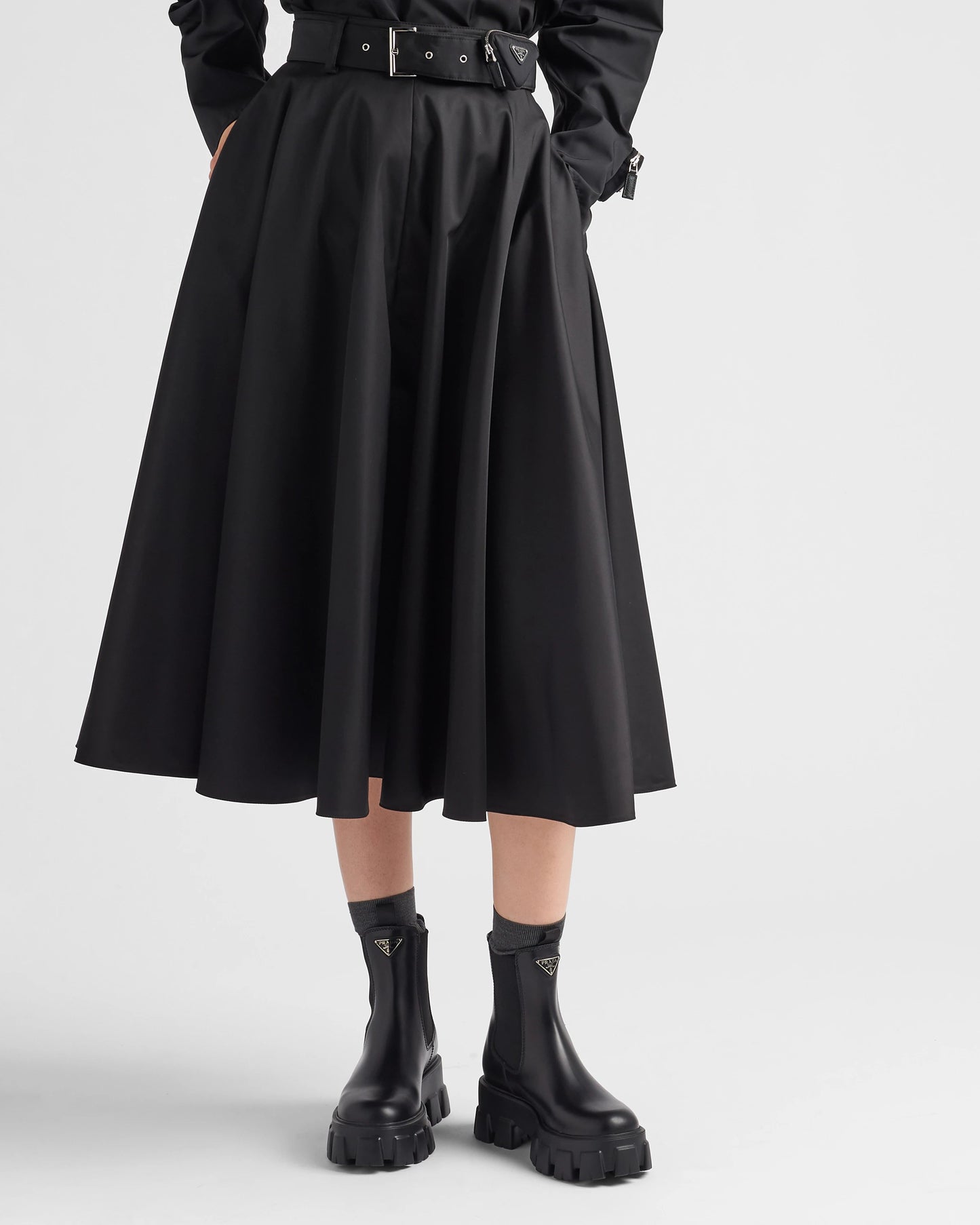 Monolith brushed leather booties