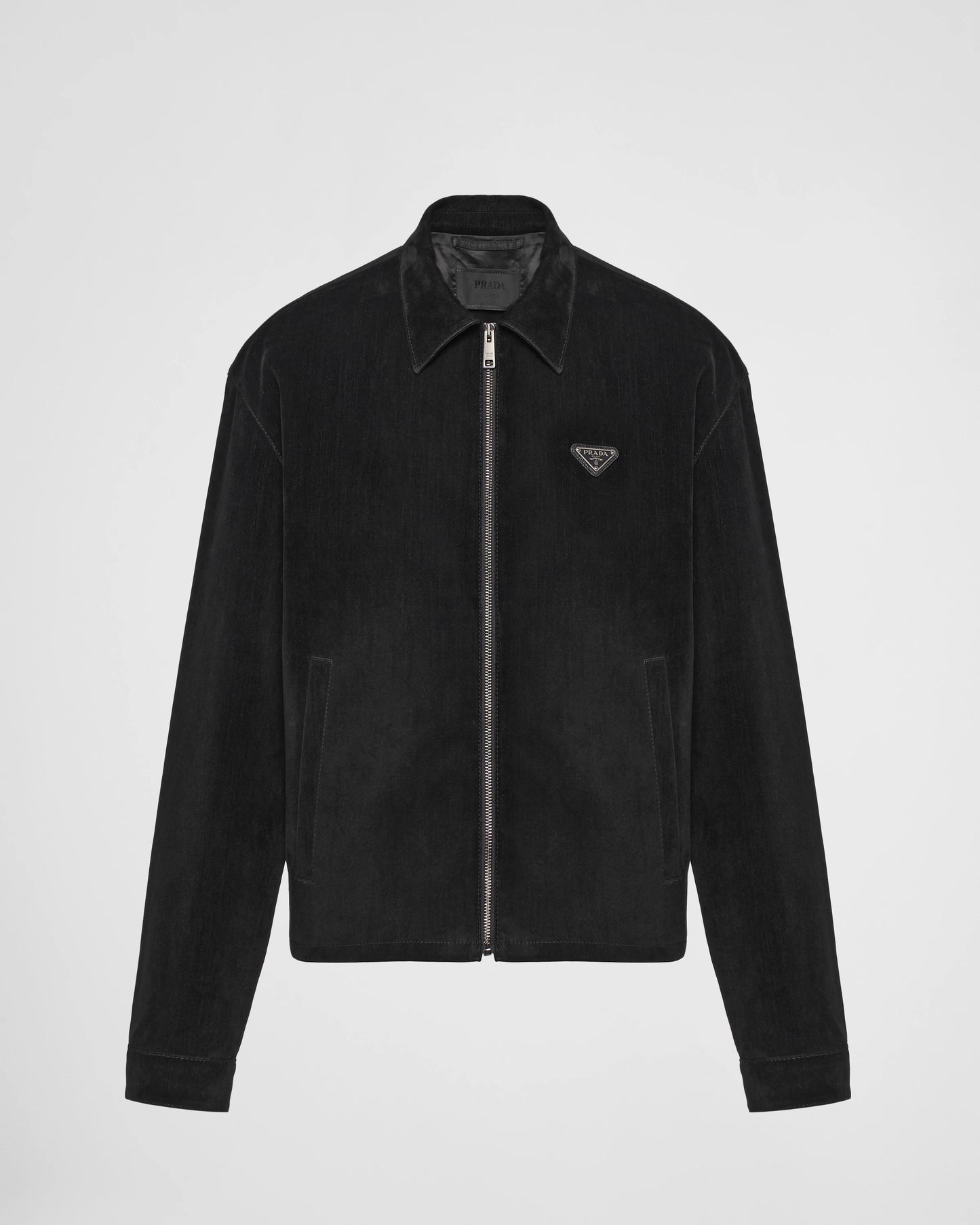 Cotton velvet blouson jacket