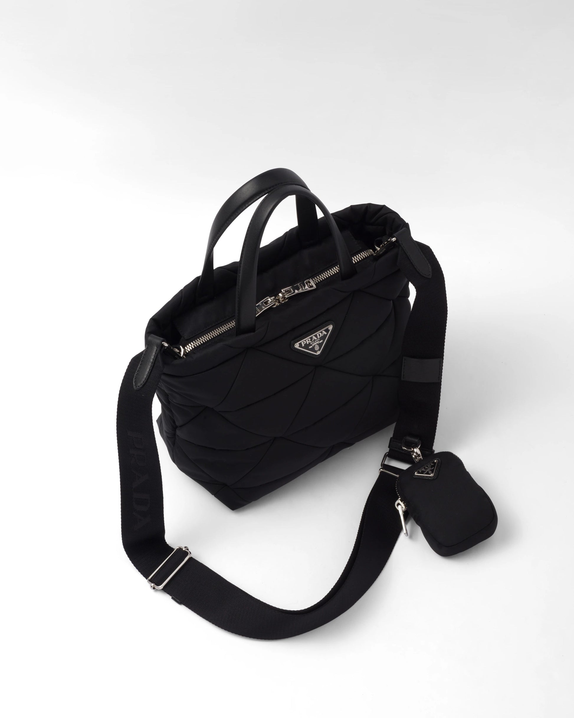 Padded Re-Nylon tote bag