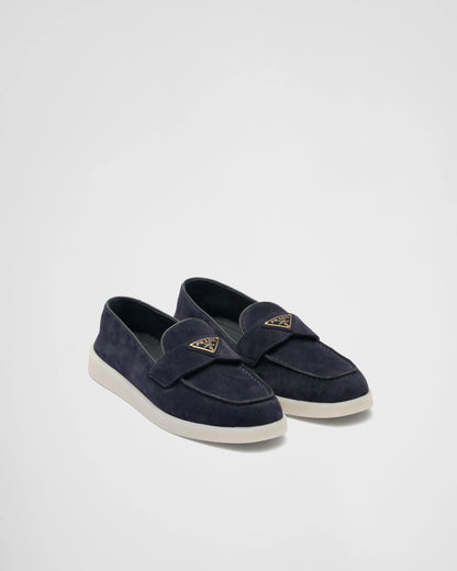 Suede leather loafers