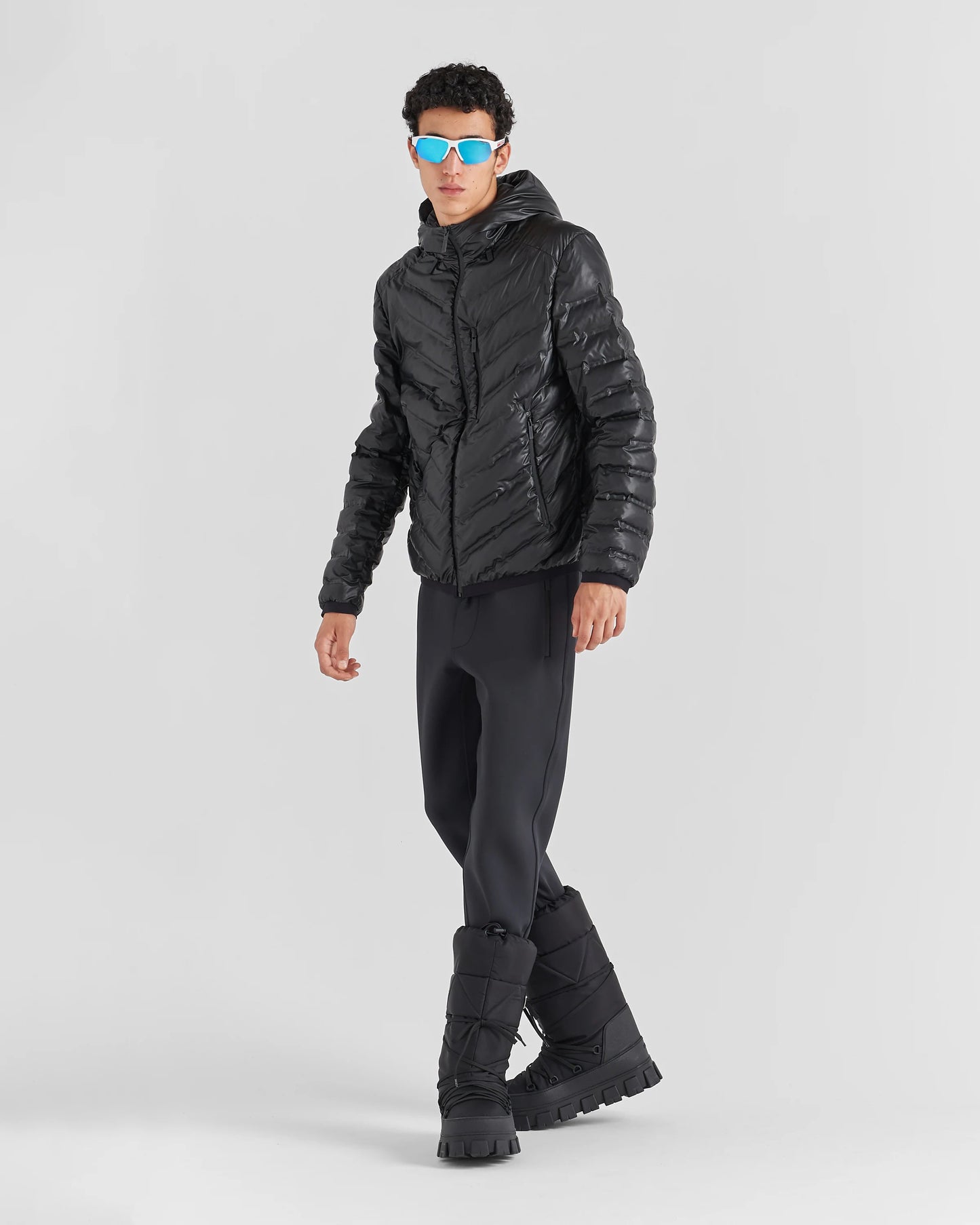 Light Re-Nylon Hooded Puffer Jacket