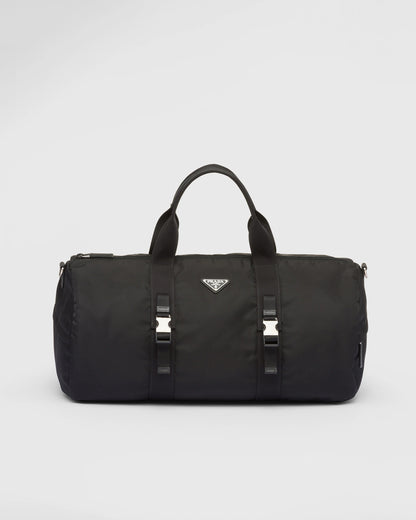 Re-Nylon and Saffiano leather duffle bag