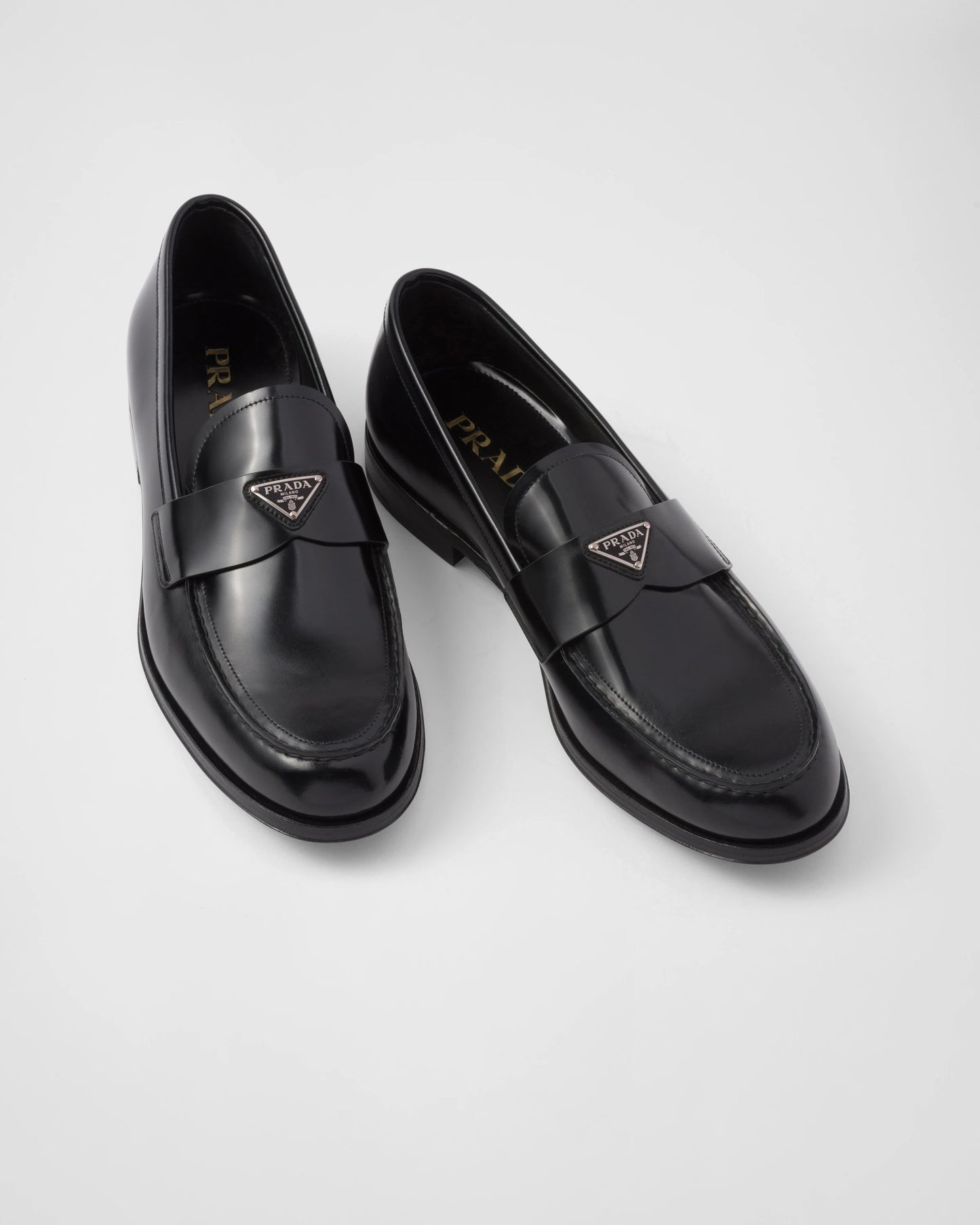 Brushed leather loafers