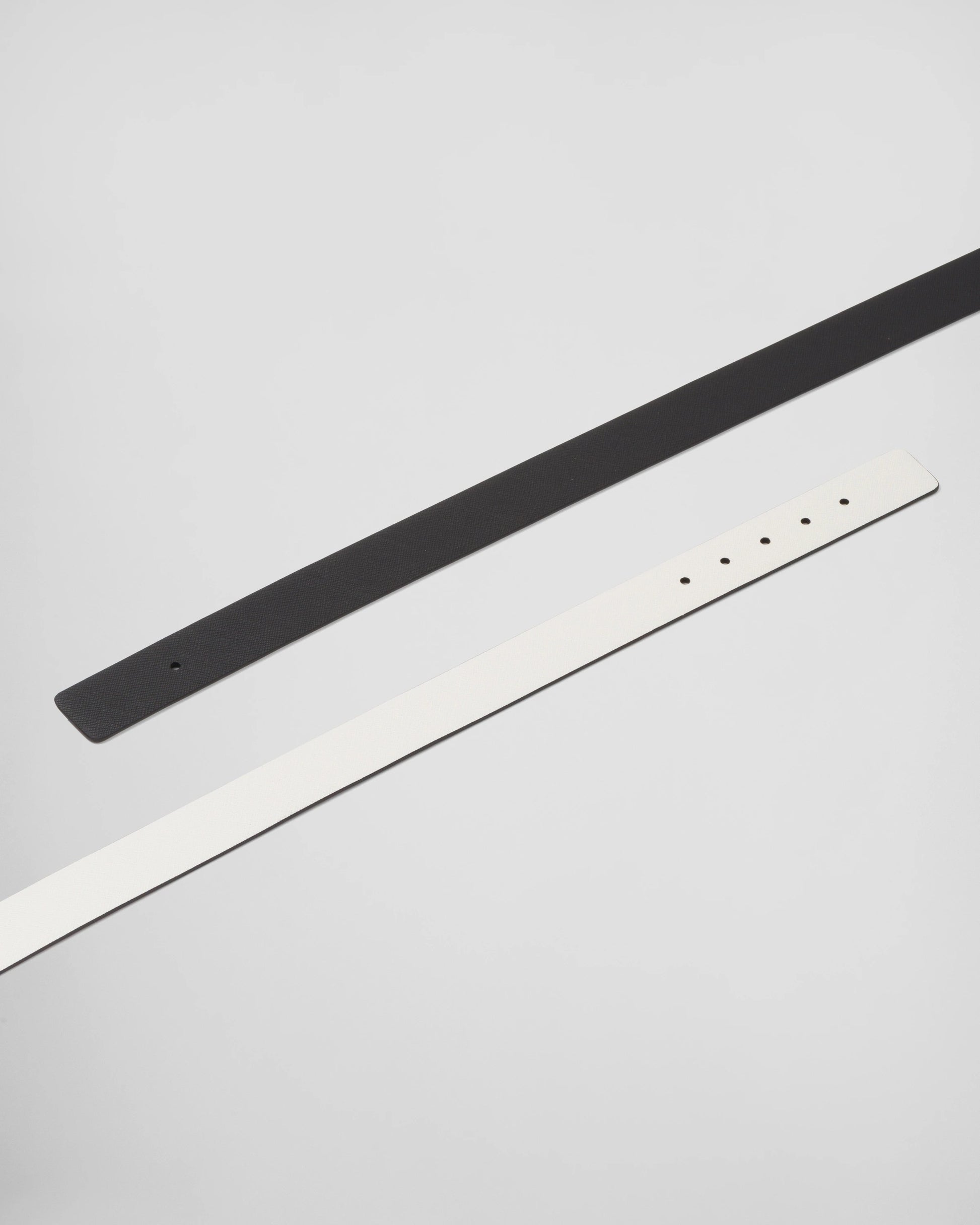 Reversible Saffiano leather belt strap