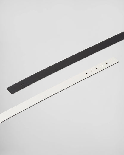 Reversible Saffiano leather belt strap