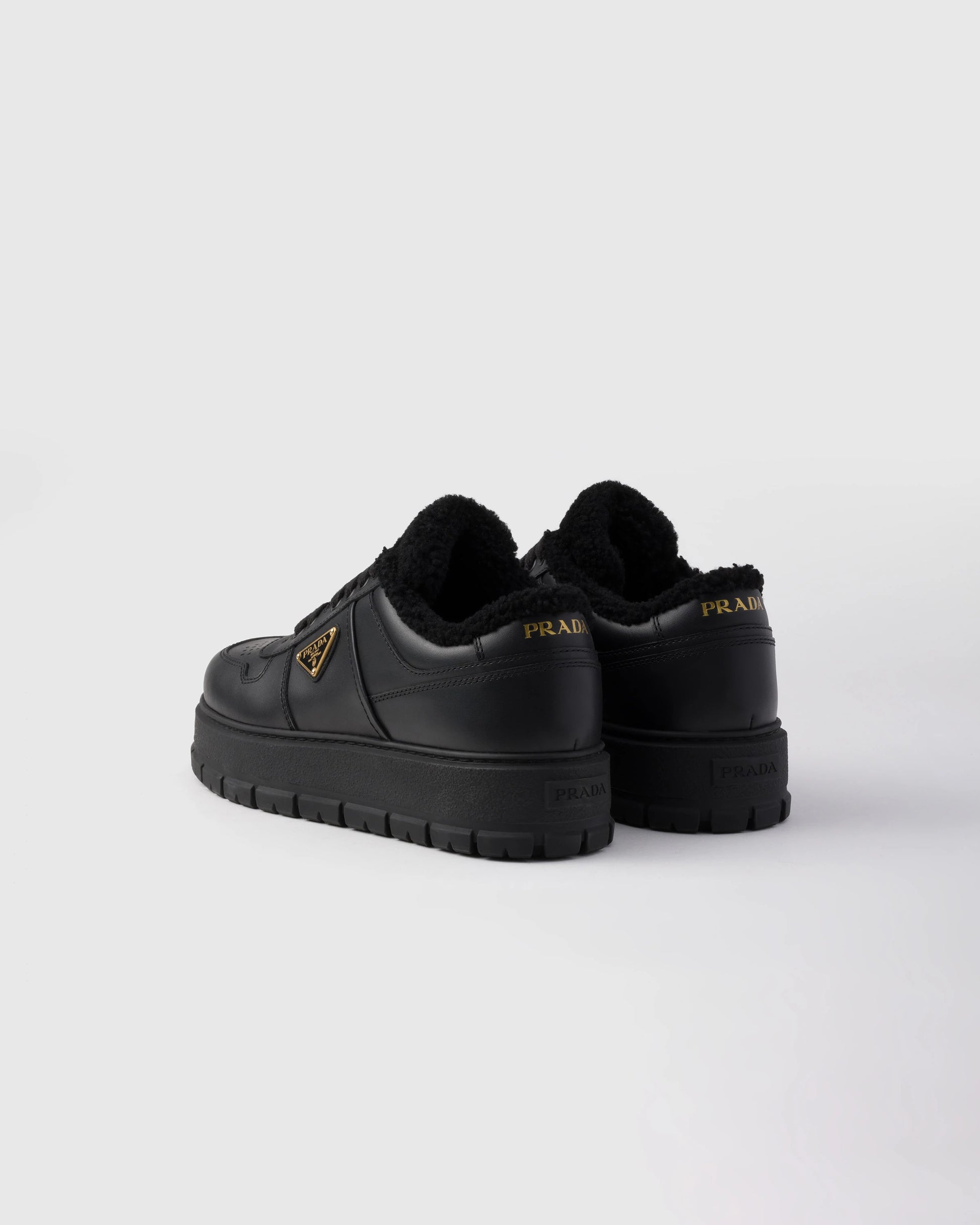 Leather laced sneakers