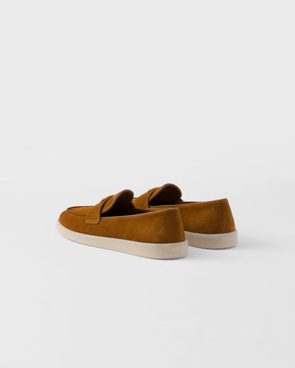 Suede leather loafers