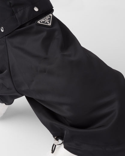 Re-Nylon dog raincoat with hood
