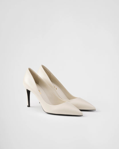Patent Saffiano leather pumps