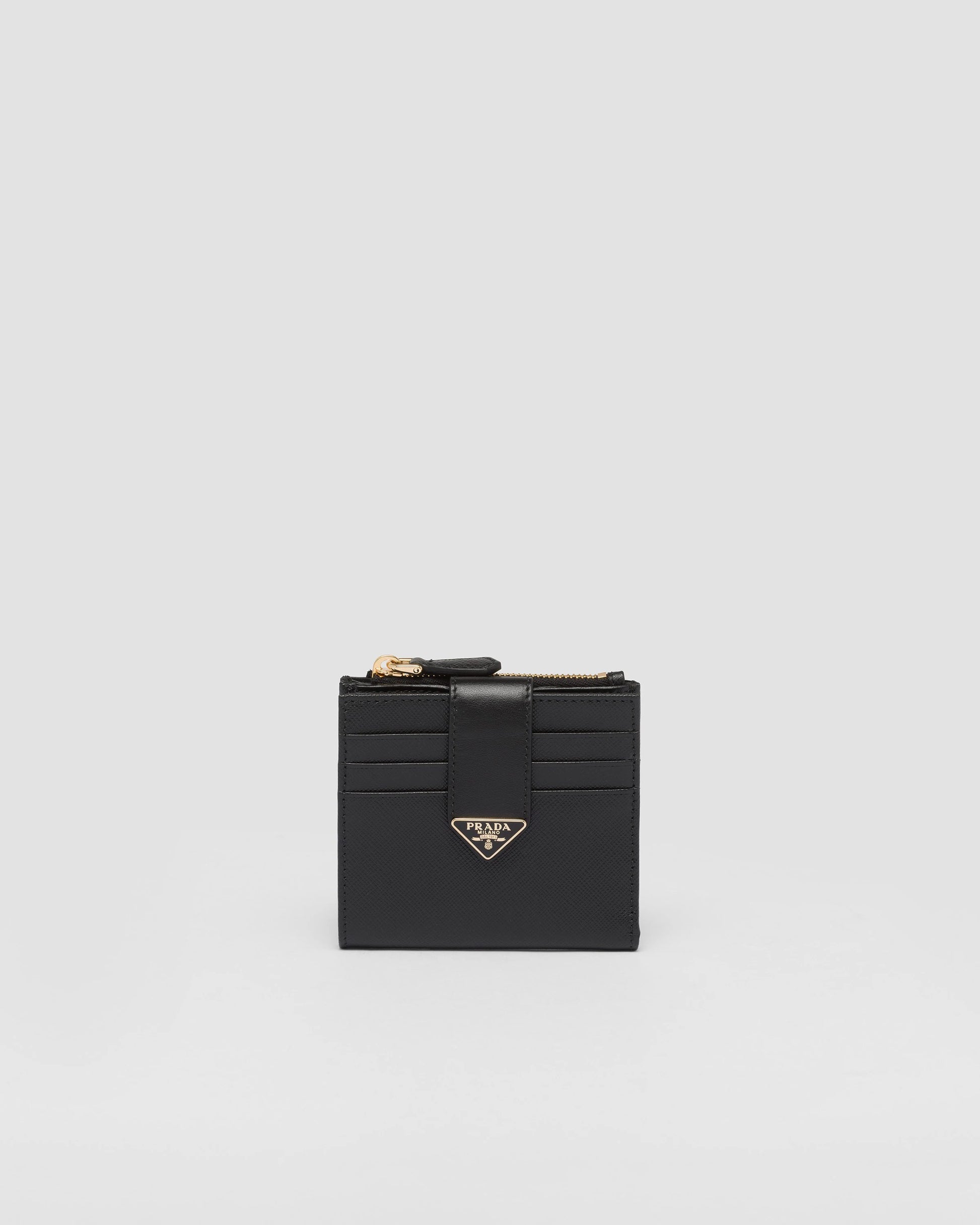 Small Saffiano and smooth leather wallet