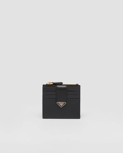 Small Saffiano and smooth leather wallet