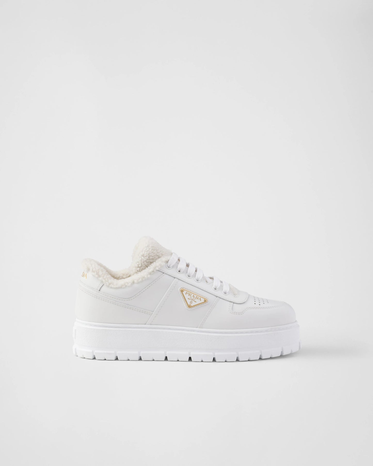 Leather laced sneakers