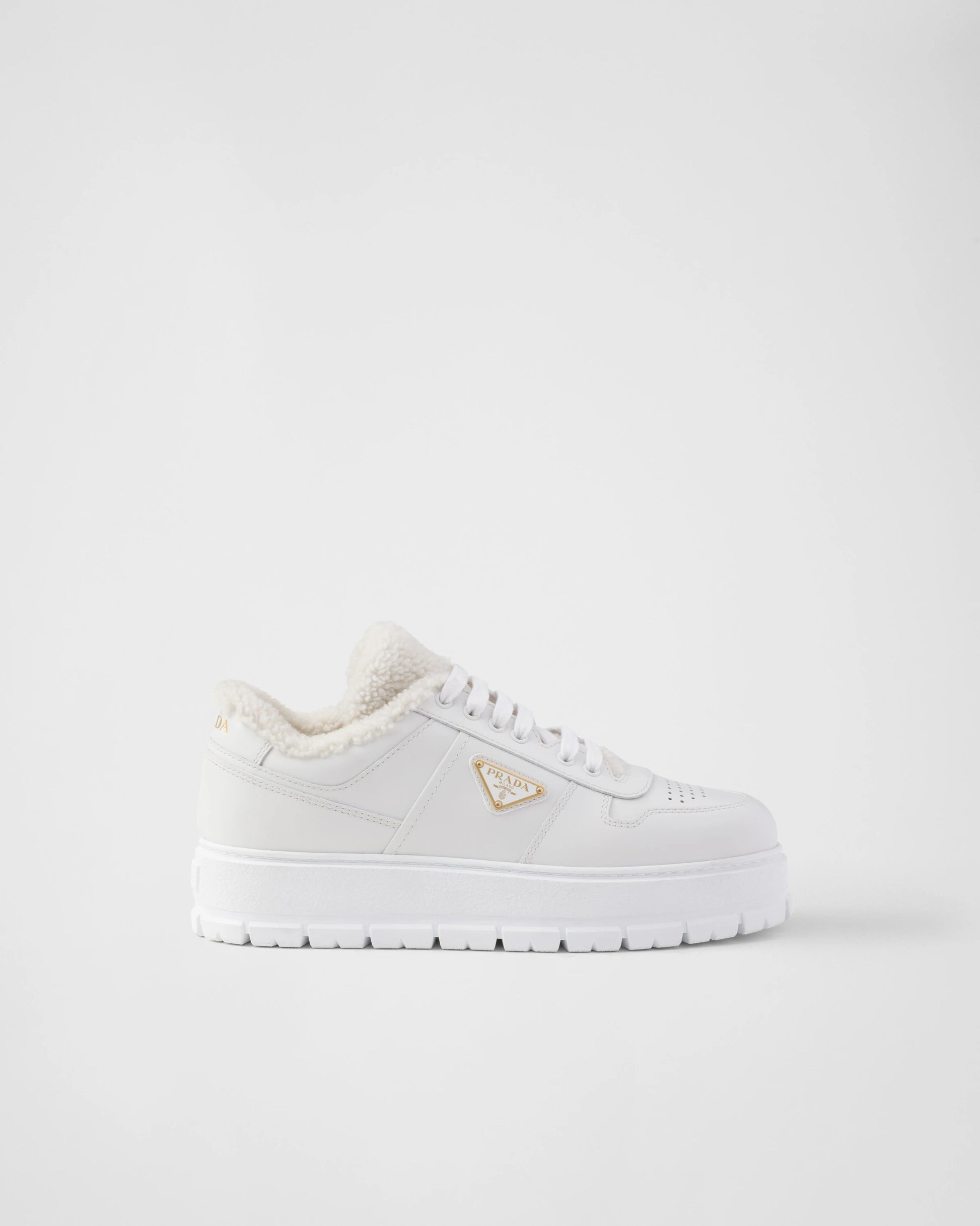 Leather laced sneakers