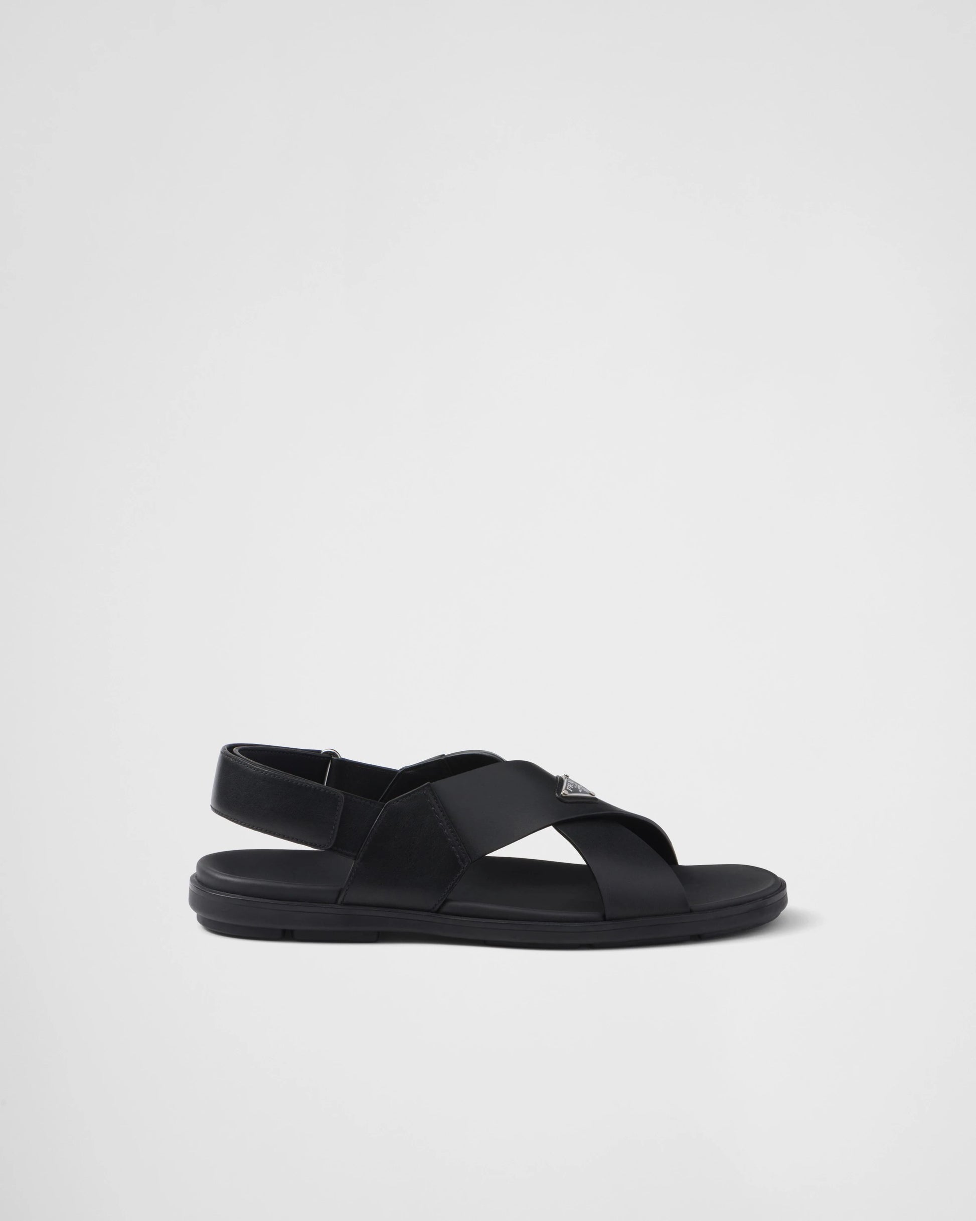 Crisscross leather sandals