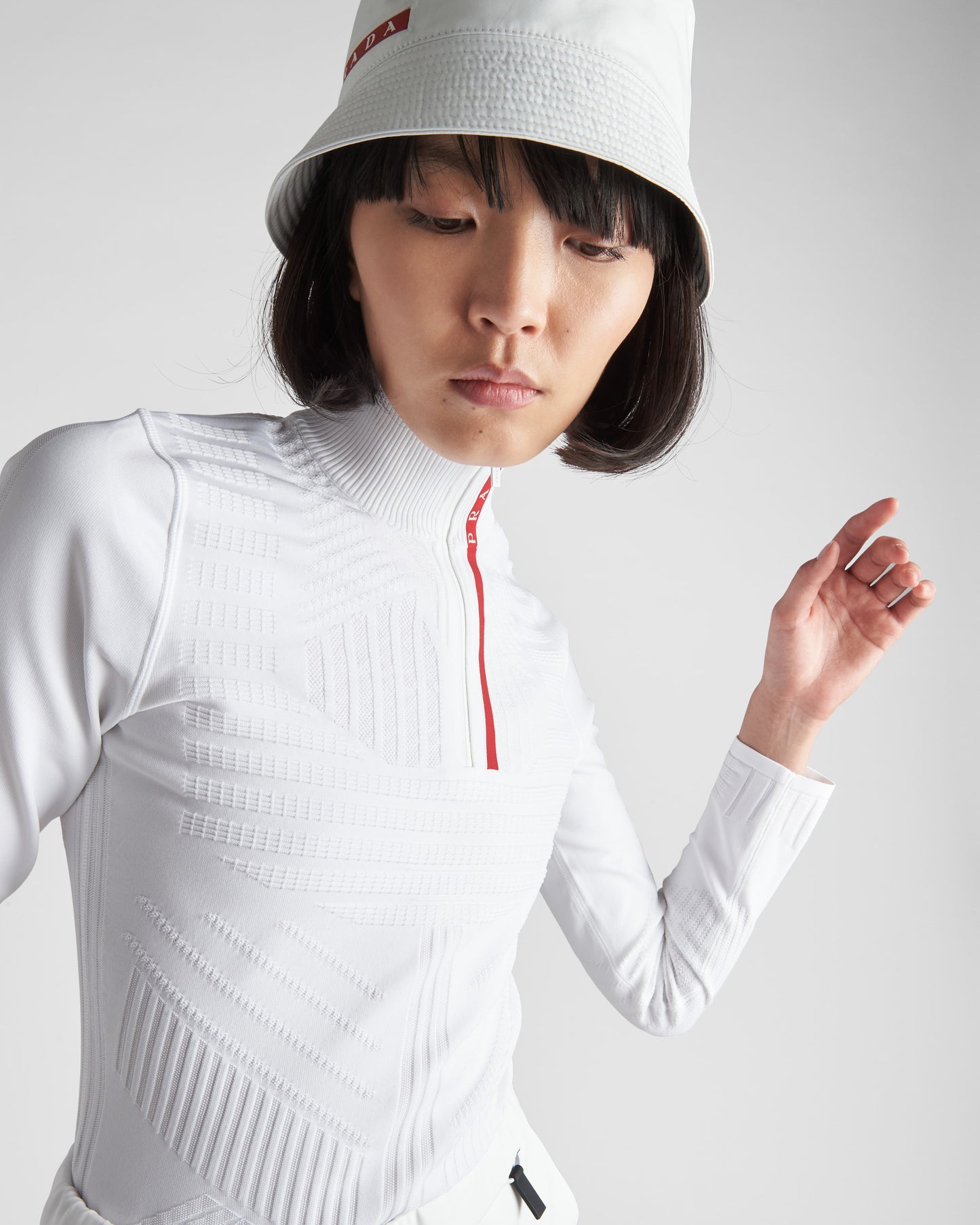 Tech Rec Re-Nylon piqué sports top