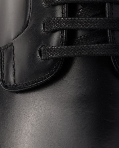 Brushed leather derby shoes