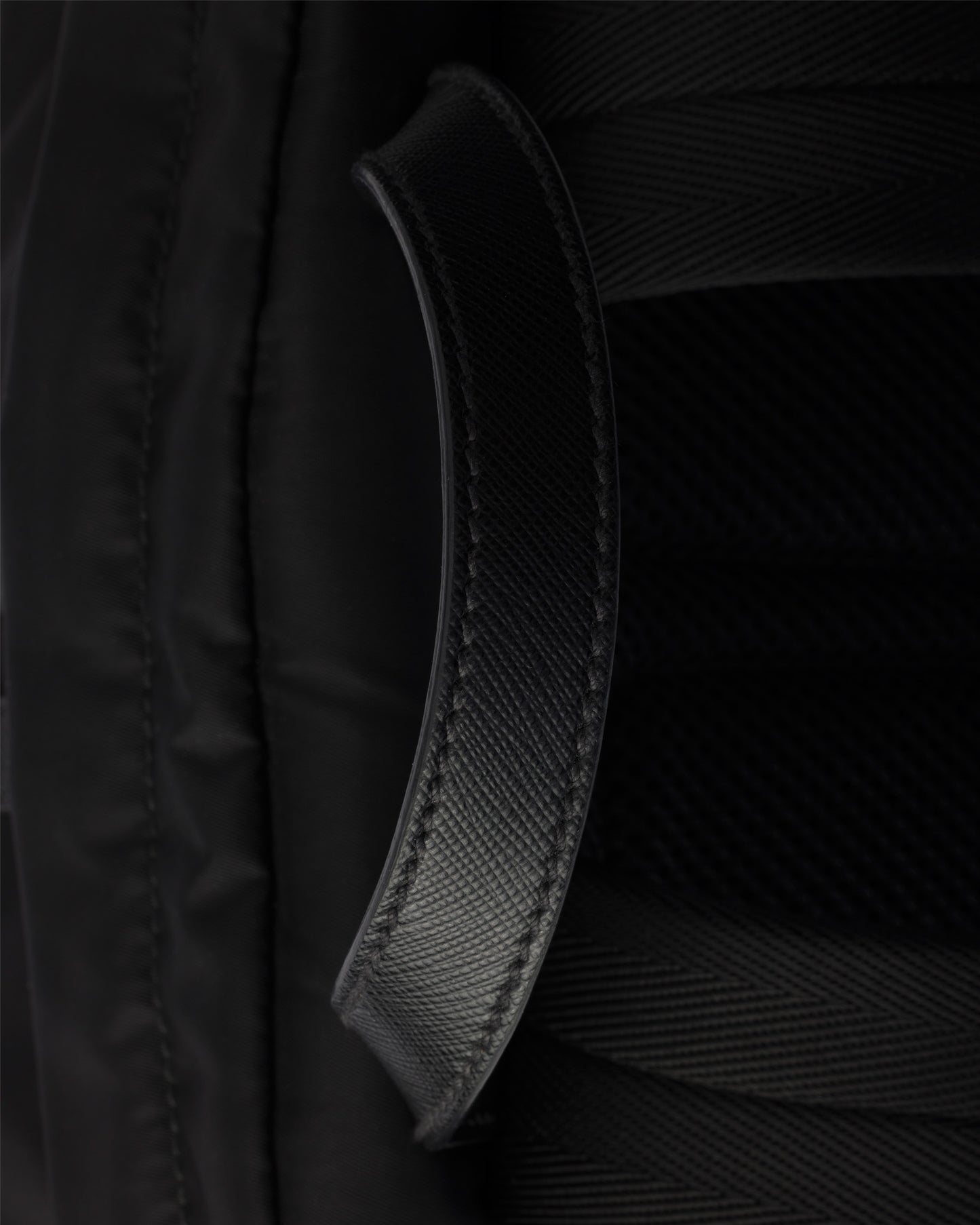 Re-Nylon and Saffiano leather backpack