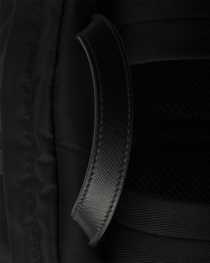 Re-Nylon and Saffiano leather backpack
