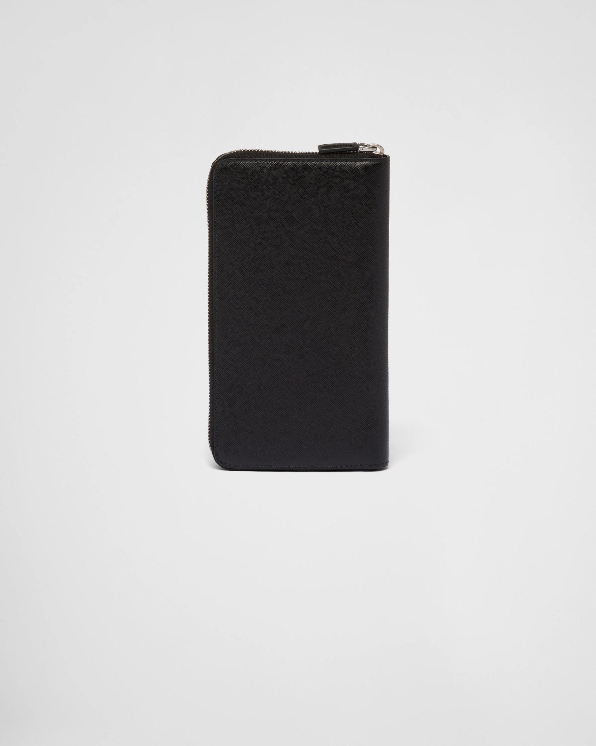 Saffiano leather zip around wallet