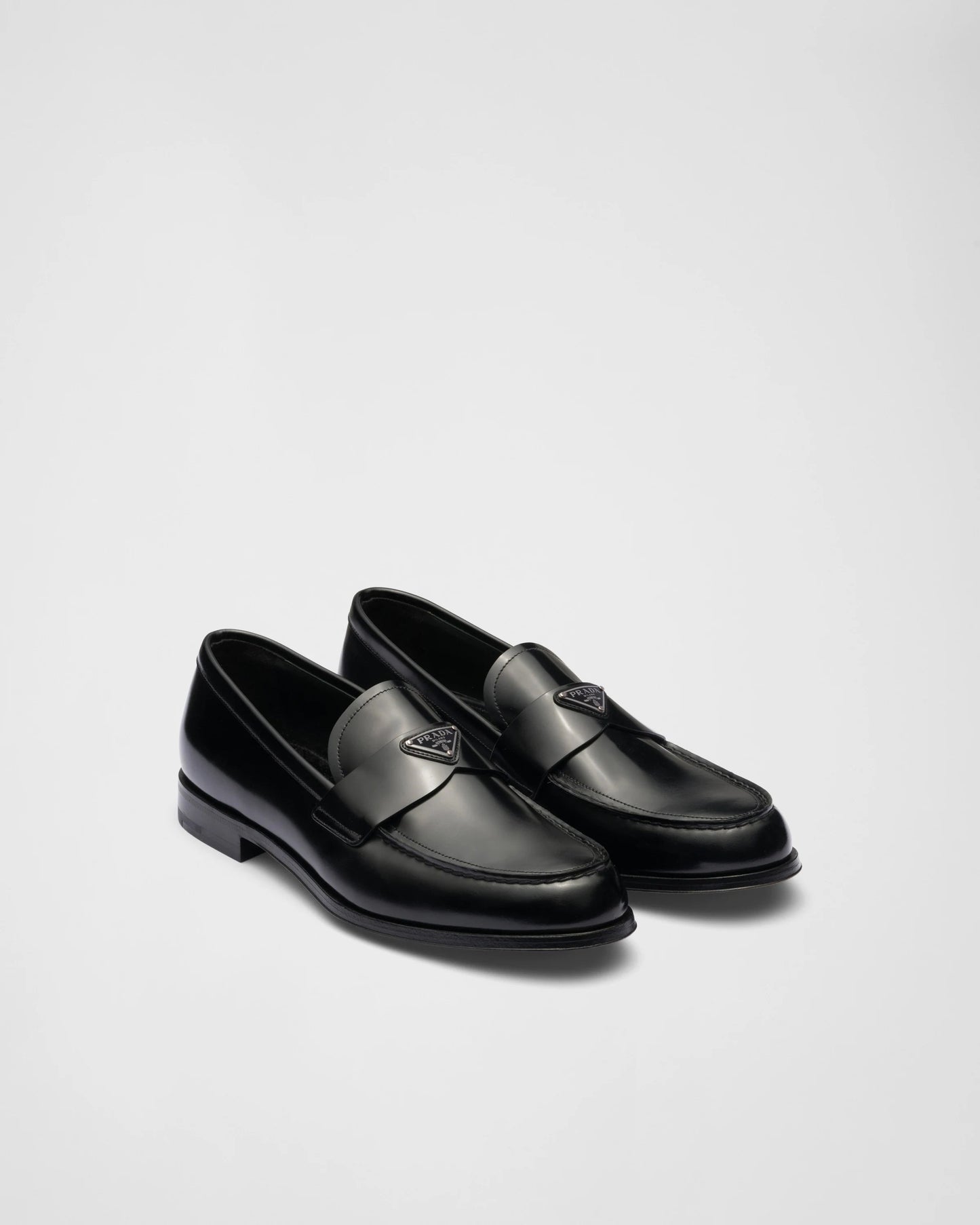 Brushed leather loafers